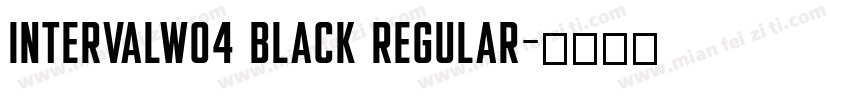 IntervalW04 Black Regular字体转换